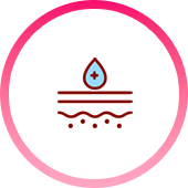 深层皱纹改善 皮肤更紧致 激活皮肤再生 提升水分含量 增加真皮密度和厚度的图标