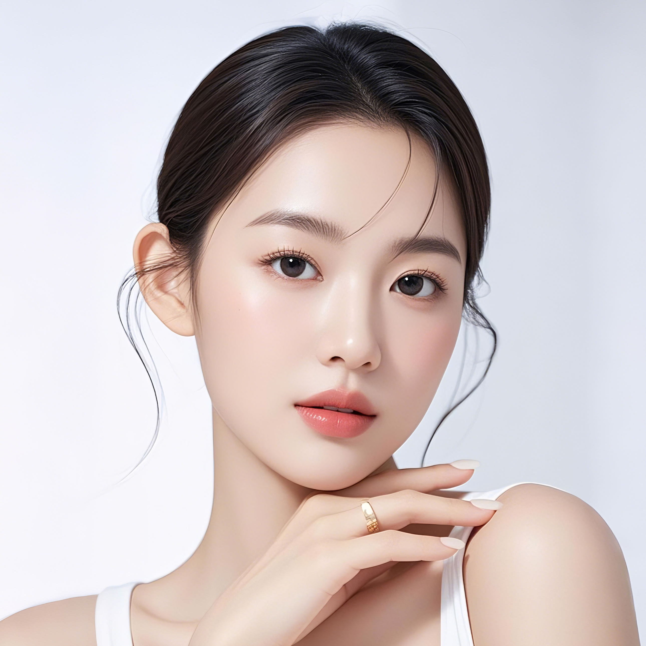 丽珠兰黑盒治疗后皮肤再生 弹性维持 水油平衡的模特