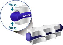 证明薄荷线提升高拉力和固定力的压模工艺结构